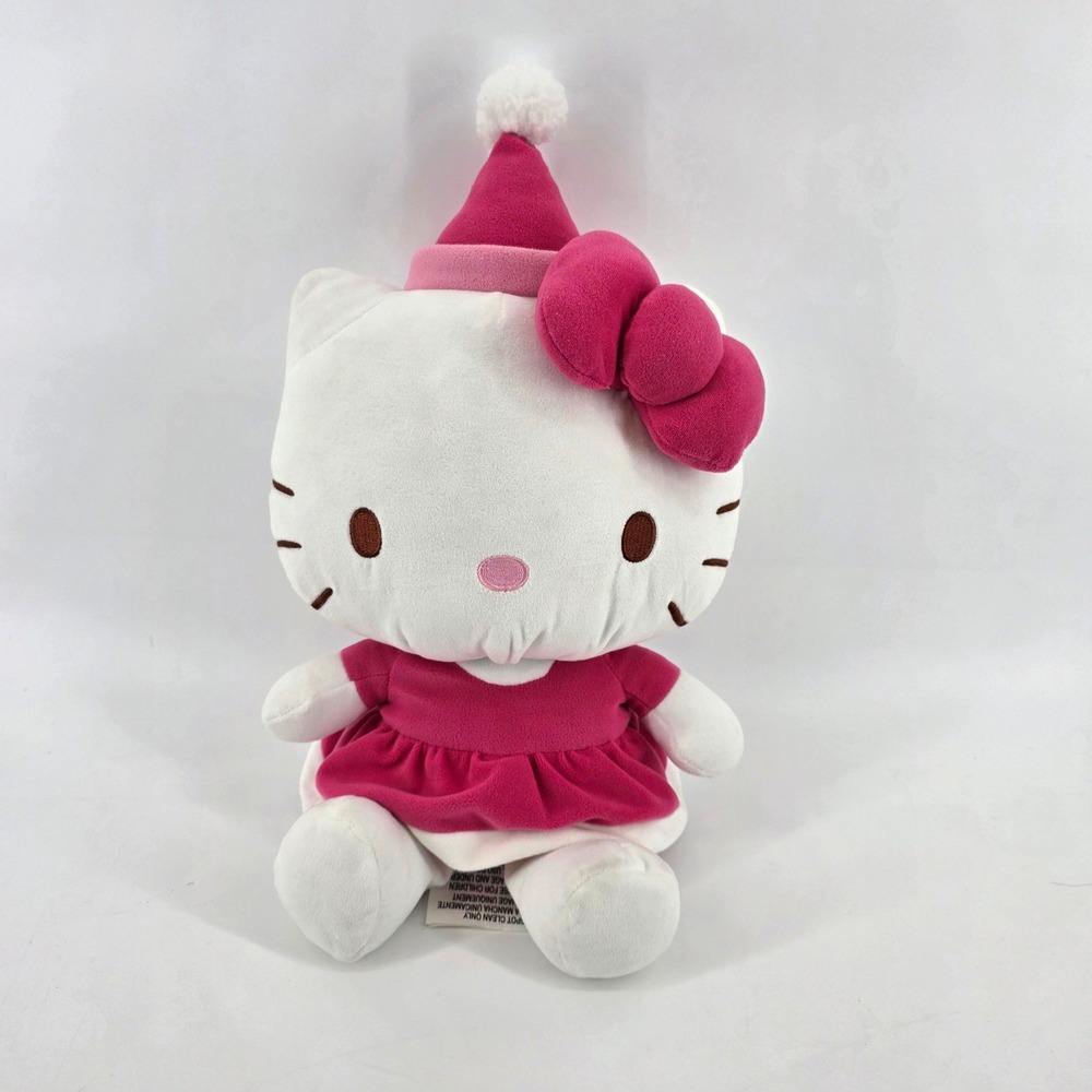 Sanrio Hello Kitty Pink Christmas Holiday Plush Doll 15 Inch Franco Mfg Gift